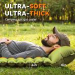 RusChic Sleeping Pad, Ultralight Inflatable Sleeping Pad for Camping with Pillow Built-in Foot Pump, Extra Thick Compact Camping Sleeping Mat for Hiking, Backpacking, Tent Use