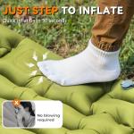 RusChic Sleeping Pad, Ultralight Inflatable Sleeping Pad for Camping with Pillow Built-in Foot Pump, Extra Thick Compact Camping Sleeping Mat for Hiking, Backpacking, Tent Use