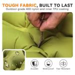 RusChic Sleeping Pad, Ultralight Inflatable Sleeping Pad for Camping with Pillow Built-in Foot Pump, Extra Thick Compact Camping Sleeping Mat for Hiking, Backpacking, Tent Use