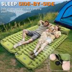 RusChic Sleeping Pad, Ultralight Inflatable Sleeping Pad for Camping with Pillow Built-in Foot Pump, Extra Thick Compact Camping Sleeping Mat for Hiking, Backpacking, Tent Use