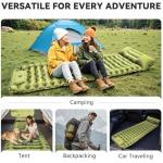 RusChic Sleeping Pad, Ultralight Inflatable Sleeping Pad for Camping with Pillow Built-in Foot Pump, Extra Thick Compact Camping Sleeping Mat for Hiking, Backpacking, Tent Use