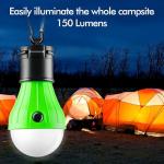 FLY2SKY Portable LED Tent Lamp, Clip Hook Hurricane Emergency Light Bulb, Camping Equipment Lanterns for Hiking, Backpacking Outage, B-CLOSED-HOOK, 4 Packs