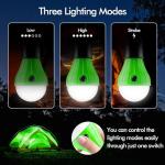 FLY2SKY Portable LED Tent Lamp, Clip Hook Hurricane Emergency Light Bulb, Camping Equipment Lanterns for Hiking, Backpacking Outage, B-CLOSED-HOOK, 4 Packs