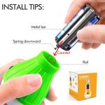 FLY2SKY Portable LED Tent Lamp, Clip Hook Hurricane Emergency Light Bulb, Camping Equipment Lanterns for Hiking, Backpacking Outage, B-CLOSED-HOOK, 4 Packs