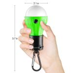 FLY2SKY Portable LED Tent Lamp, Clip Hook Hurricane Emergency Light Bulb, Camping Equipment Lanterns for Hiking, Backpacking Outage, B-CLOSED-HOOK, 4 Packs