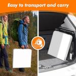 Camp Field Camping Folding Aluminum Table with Adjustable Legs for Outdoor Travel Beach, Backyards, BBQ, Party and Picnic Foldable Table, White