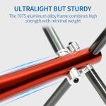 SHALLWE Camping Chairs, All Aluminum Frame Portable Folding Camp Chair for Adults, Heavy Duty Collapsible for Backpacking, Hiking, Beach, Sports (Black)