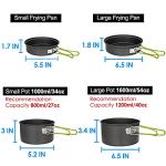 Gutsdoor Camping Cookware Set Camping Gear Campfire Utensils Non-Stick Cooking Equipment Lightweight Stackable Pot Pan Bowls with Storage Bag for Outdoor Hiking (11 Piece/Set)