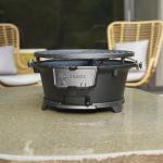 IronMaster Hibachi Grill, 100% Cast Iron, Tabletop Small Portable Charcoal Grill for Outdoor Camping - 2 Heights, Air Control, Coal Door, Ideal for 2 People