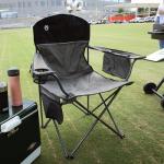 Coleman Portable Camping Chair with 4-Can Cooler, Cushioned Seat & Back with Side Pockets & Cup Holder, Carry Bag Included, Great for Camping, Tailgating, Firepits, Patio, & More