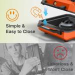 ODSD 2 Burner Camping Stove with Windshield, 20000 BTU Propane Camp Stove, Portable Folding Gas Stove, Camping Essentials Gear Includes Frying Pan, Coffee Stand & Carry Bag, Orange