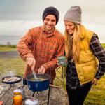 GSI Outdoors Bugaboo Base Camper Small, High-Efficiency Cookset – Ceramic Non-Stick Coated, Includes 2L & 1.5L Pots, 8" Fry Pan, Accessories