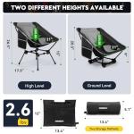 Oragati Folding Camping Chairs, Lightweight Backpacking Chair in Compact Design for Camp, Beach, Hiking, Outdoors, Black