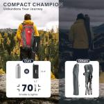 Oragati Folding Camping Chairs, Lightweight Backpacking Chair in Compact Design for Camp, Beach, Hiking, Outdoors, Black