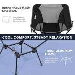 Oragati Folding Camping Chairs, Lightweight Backpacking Chair in Compact Design for Camp, Beach, Hiking, Outdoors, Black