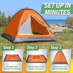 35 Person Camping Tent with Rain Fly and Carrying Bag - Lightweight Outdoor Pop Up Tents for Camping Essentials, Music Festivals, Backpacking, Hiking, or Beach Shelter by Wakeman Outdoors