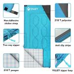 VILLEY Camping Sleeping Bag, Lightweight Backpacking Sleeping Bag with Carrying Bag for Adults & Kids, Outdoor Camping Hiking Equipment for 3 Season Warm & Cool Weather - Summer, Spring, Fall (Blue)
