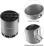 Fire-Maple 600ml G3 Petrel Ultralight Camping Pot Lightweight Outdoor High Efficiency Foldable Heat Exchanger Pot Portable for Hiking Travel (162g)
