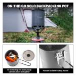 Fire-Maple 600ml G3 Petrel Ultralight Camping Pot Lightweight Outdoor High Efficiency Foldable Heat Exchanger Pot Portable for Hiking Travel (162g)