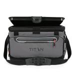 Titan by Arctic Zone Deep Freeze Cooler - 48 Can Zipperless Hardbody Cooler with Deep Freeze Insulation, HardBody Liner, and SmartShelf - Sharkskin Gray