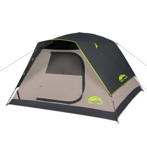 Happy Travel Camping Tent, 4/6 Person Dome Tents for Camping with Rainfly, Waterproof Clip Easy Setup Portable Family Tent with Mesh Windows, 20% More Headroom Backpacking Tents for Camping & Hiking