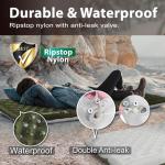 TREKOLOGY Sleeping Pad for Camping– Ultra-Lightweight, 4" Thick Camping Mat with 7.2 R-Value for All Seasons– Compact, Durable & Waterproof–Ideal for Backpacking, Hiking, and Outdoor Adventures UL R7