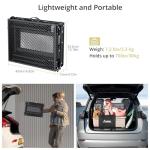 Anbte Folding Grill Table, Aluminum Camping Table Adjustable Height Max 27.5" Picnic Table Outdoor Table, Lightweight, Portable Handle for Travel Cooking BBQ Picnic, 35" x 16", Black