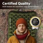 TREKOLOGY Sleeping Pad for Camping– Ultra-Lightweight, 4" Thick Camping Mat with 7.2 R-Value for All Seasons– Compact, Durable & Waterproof–Ideal for Backpacking, Hiking, and Outdoor Adventures UL R7