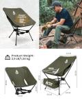 ONETIGRIS Tigerblade Camping Chair, Lightweight Folding Backpacking Hiking Chair, Compact Portable 330 lbs Capacity
