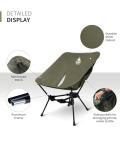 ONETIGRIS Tigerblade Camping Chair, Lightweight Folding Backpacking Hiking Chair, Compact Portable 330 lbs Capacity