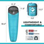 VILLEY Mummy Sleeping Bag, Lightweight Backpacking Sleeping Bag for Adults & Kids, Camping Hiking Equipment for 3-4 Seasons