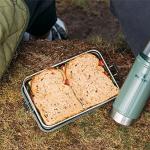 STANLEY Classic Legendary Useful Box 1.25 qt | Metal Snack and Lunch Box | Durable Stainless Steel Travel Food Storage Container | Hiking, Camping, School, or Work | BPA-Free | Hammertone Green