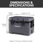 Igloo, Trailmate 50 Qt Cooler, Carbonite