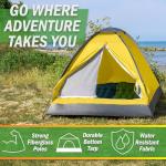 121 Person Camping Tent with Rain Fly and Carrying Bag - Lightweight Outdoor Pop Up Tents for Camping Essentials, Music Festivals, Backpacking, Hiking, or Beach Shelter by Wakeman Outdoors