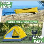 121 Person Camping Tent with Rain Fly and Carrying Bag - Lightweight Outdoor Pop Up Tents for Camping Essentials, Music Festivals, Backpacking, Hiking, or Beach Shelter by Wakeman Outdoors
