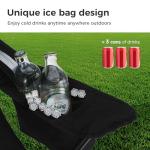 LET'S CAMP Camping Chair 2 Pack Folding Chair with 3-Can Cooler Bag Portable Lawn Chair with Cup Holder,Storage Pocket, Supports 225LBS, Collapsible Chair for Camp, Beach, Picnic (Black)