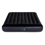 INTEX 64149ED Dura-Beam Standard Pillow Rest Air Mattress: Fiber-Tech – Queen Size – Built-in Electric Pump – 10in Bed Height – 600lb Weight Capacity