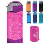 oaskys Camping Sleeping Bag - 3 Season Warm & Cool Weather - Summer Spring Fall Lightweight Waterproof for Adults Kids - Camping Gear Equipment, Traveling, and Outdoors