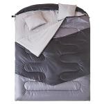 oaskys Double Sleeping Bag for Adults with 2 Pillows - Queen Size XL Waterproof Sleeping Bag for All Season Camping Hiking Backpacking 2 Person Sleeping Bags for Cold Weather & Warm