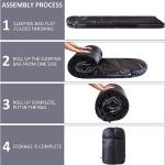 oaskys Double Sleeping Bag for Adults with 2 Pillows - Queen Size XL Waterproof Sleeping Bag for All Season Camping Hiking Backpacking 2 Person Sleeping Bags for Cold Weather & Warm