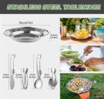 TOMSHOO Camping Cookware Mess Kit, Lightweight Backpacking Cooking Set - Alumina Camping Pots, Pans, Kettle - Outdoor Hiking Picnic Set - Carry Bag Included