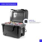 Titan Hard Ice Chest Cooler with Microban Protection - 20 Quarts (30 Can) Arctic Zone Cooler with Deep Freeze Insulation - Gray