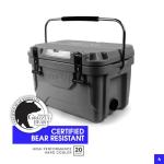 Titan Hard Ice Chest Cooler with Microban Protection - 20 Quarts (30 Can) Arctic Zone Cooler with Deep Freeze Insulation - Gray