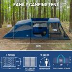 TIMBER RIDGE 8 Person Family Camping Tent with Screen Room, Double Layer Waterproof Weather Resistant Big Tunnel Tent with Rainfly Carry Bag, Large Family Tent for Outdoor Party 20ft x 8ft x 76in