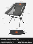 Msnaile Camping Chair, Carbon Fiber Frame 1.5 lbs Ultralight Folding Chair, Compact Portable Camp Chair for Adults, Backpacking, Hiking, Outdoor, Travel