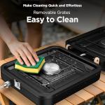 Propane 2-Burner Camping Stove with Carrying Bag, 17500 BTU Adjustable Burners, Portable Folding Gas Stove for Camping, Outdoor Cooking, Backpacking Camp Stove for BBQ, Camping Tailgating