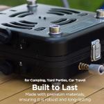 Propane 2-Burner Camping Stove with Carrying Bag, 17500 BTU Adjustable Burners, Portable Folding Gas Stove for Camping, Outdoor Cooking, Backpacking Camp Stove for BBQ, Camping Tailgating