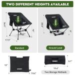 Oragati Lightweight Camping Chair, Portable Folding Chair for Camp, Backpacking, Beach, Hiking, Outdoors, Picnics, Black