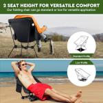 Oragati Lightweight Camping Chair, Portable Folding Chair for Camp, Backpacking, Beach, Hiking, Outdoors, Picnics, Black