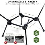 Oragati Lightweight Camping Chair, Portable Folding Chair for Camp, Backpacking, Beach, Hiking, Outdoors, Picnics, Black